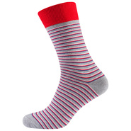 Шкарпетки чоловічі кольорові з бавовни, червона смужка