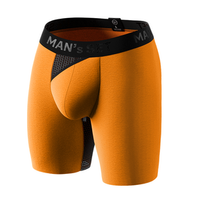 Мужские анатомические боксеры из хлопка, Anatomic Long 2.0 Light, Black Series, оранжевый