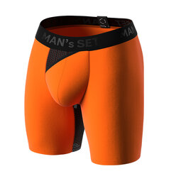 Мужские анатомические боксеры из хлопка, Anatomic Long 2.0 Light, Black Series, оранжевый