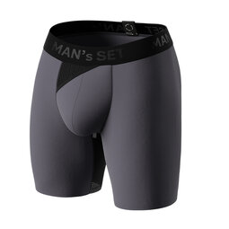 Мужские анатомические боксеры из хлопка, Anatomic Long 2.0 Light, Black Series, графитовый