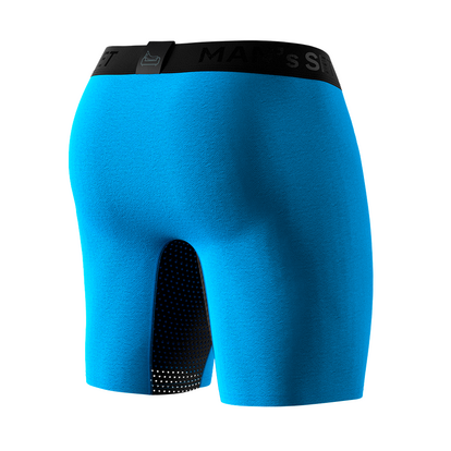 Чоловічі анатомічні боксери із бавовни з сіткою, Anatomic Long 2.0 Light, Black Series, бірюзовий  MAN's SET вигляд 3 