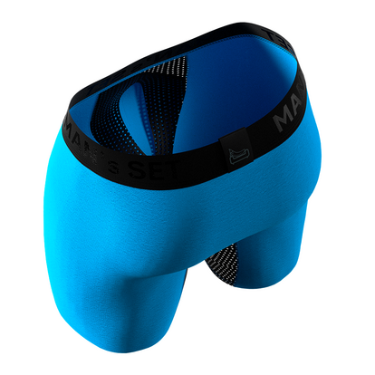 Чоловічі анатомічні боксери із бавовни з сіткою, Anatomic Long 2.0 Light, Black Series, бірюзовий  MAN's SET вигляд 1 