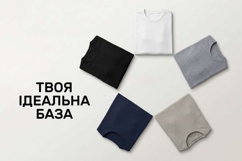 Приклад базових чоловічих футболок