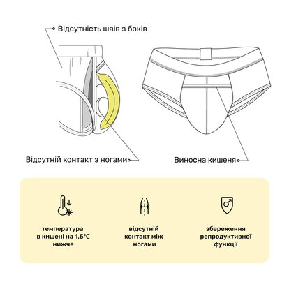 Инфографика на Трусы Anatomic Briefs s w/fly Black Series, чёрный 