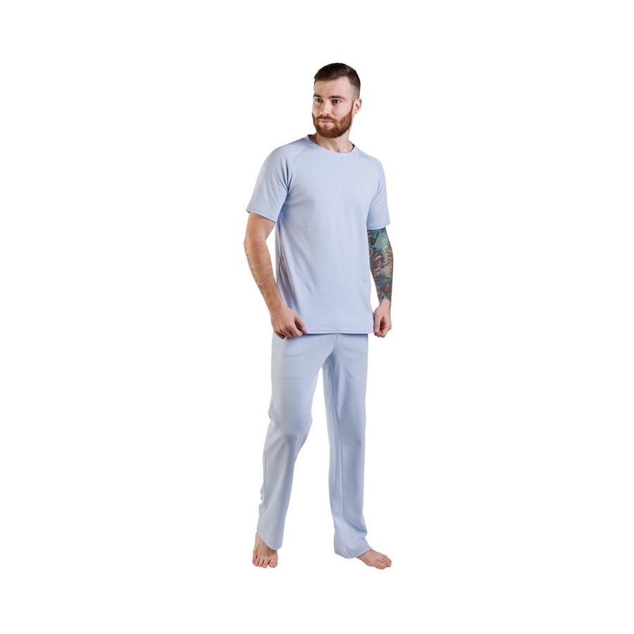 Пижама мужская (футболка и штаны) голубой