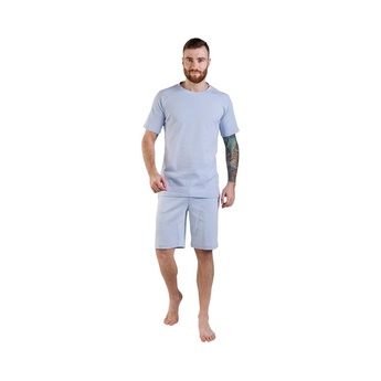 Пижама мужская (футболка и шорты) голубой