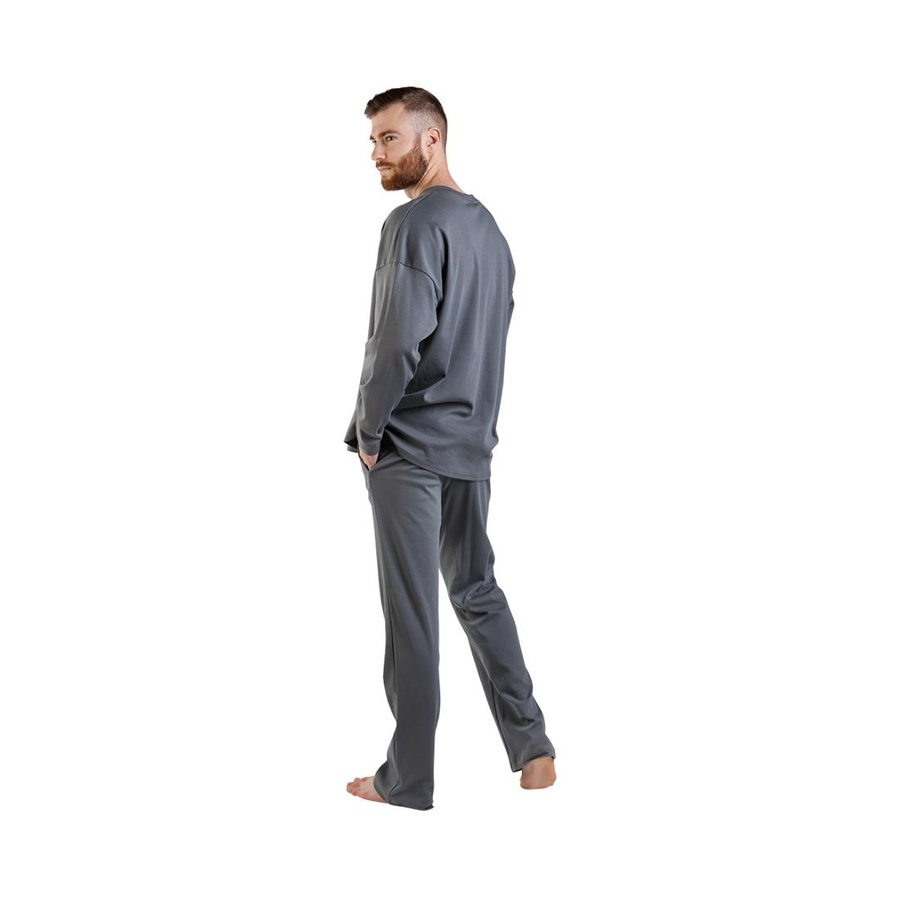 Піжама чоловіча (лонгслів і штани) графітовий M-XL