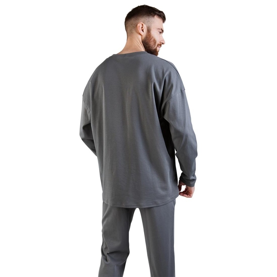 Піжама чоловіча (лонгслів і штани) графітовий M-XL