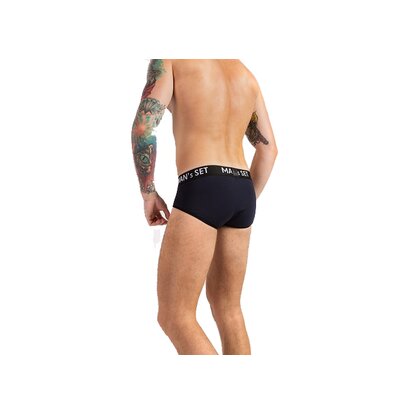 Чоловічі труси бріфи з бавовни, Anatomic Briefs, чорний  MAN's SET вигляд 3 