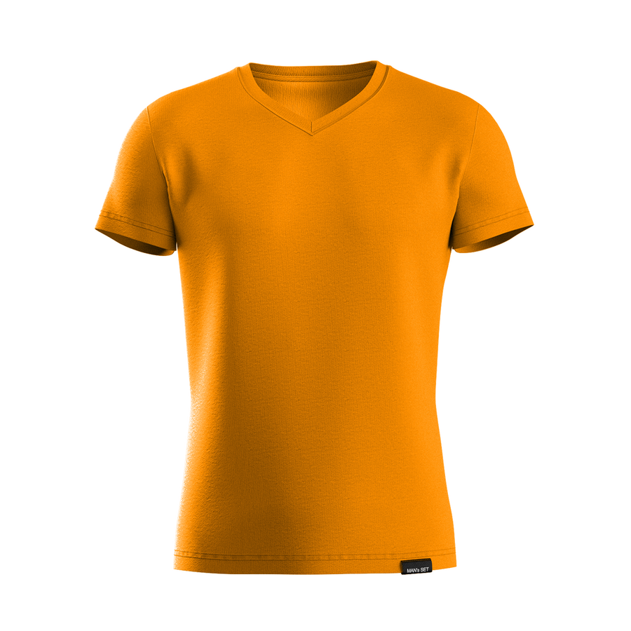 Футболка Basic V-neck, оранжевый