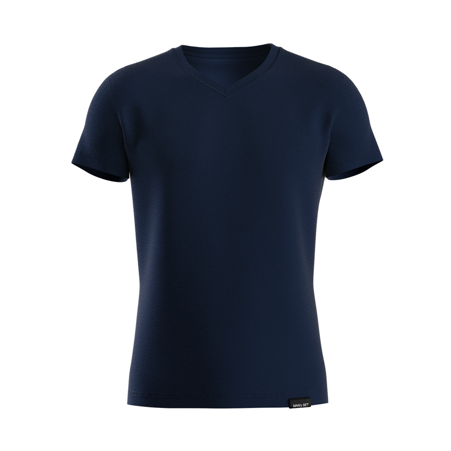 Футболка Basic V-neck, синій