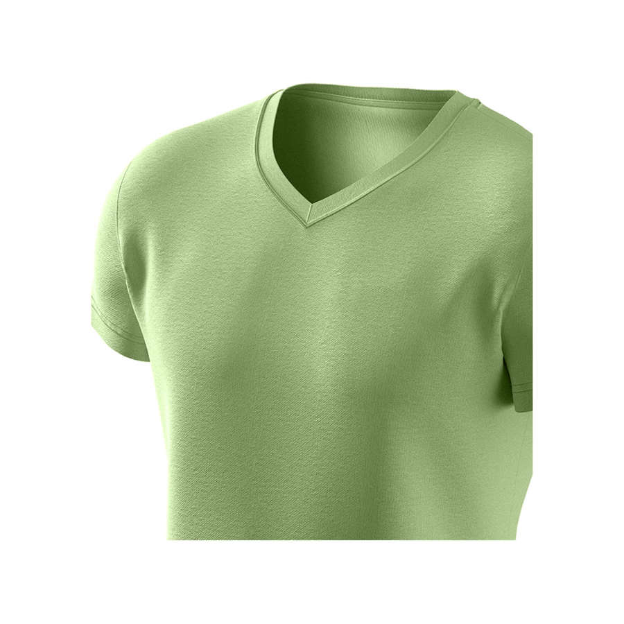 Футболка Basic V-neck, оливковий