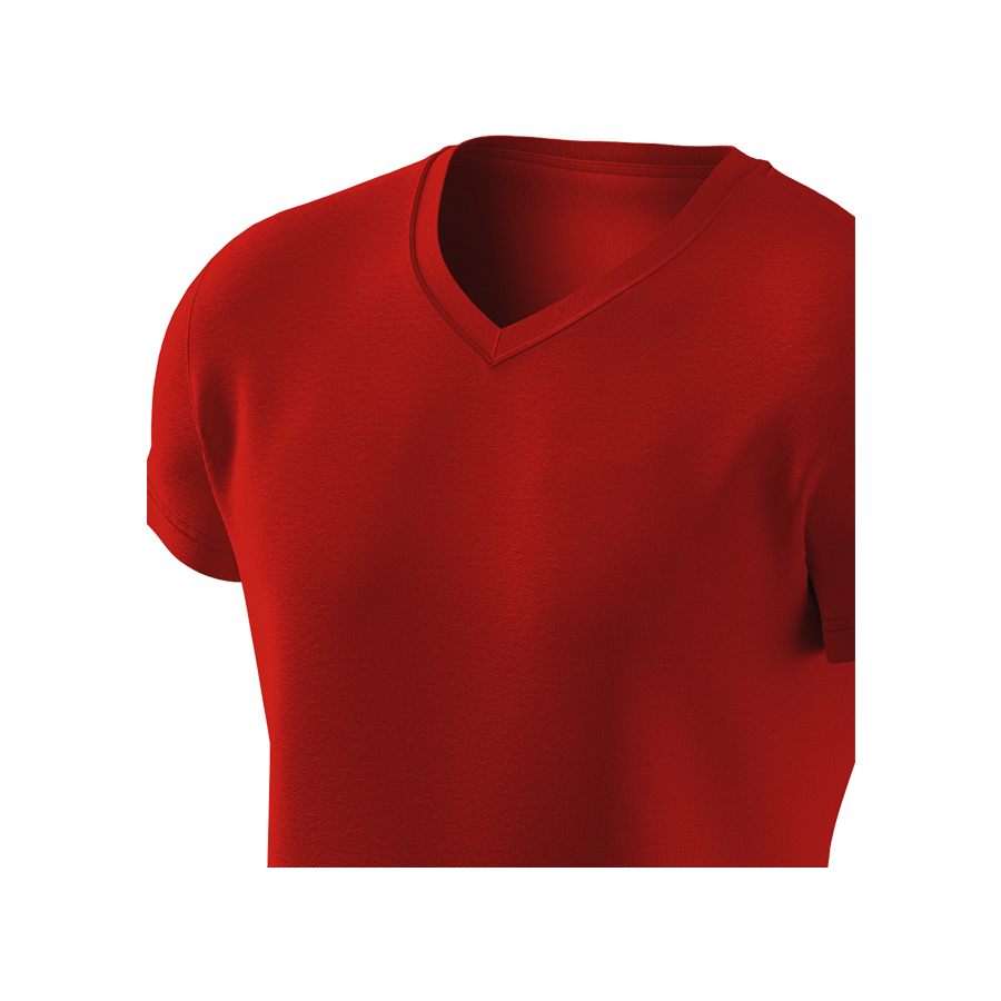 Футболка Basic V-neck, красный (уценка)