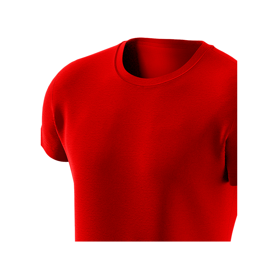 Футболка Basic U-neck, красный (уценка)