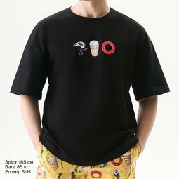 Футболка Oversize Unisex, черный, Cream Summer