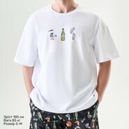 Футболка Oversize Unisex, білий, Beach Rebel