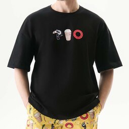Футболка Oversize Unisex, черный, Cream Summer