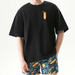 Футболка Oversize Unisex, черный, Surf Season