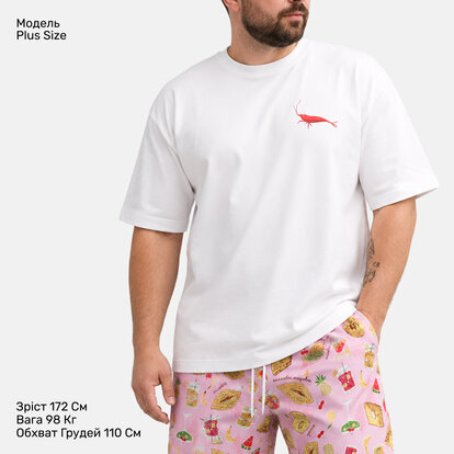 Футболка Oversize Unisex, білий, RESORTER  MAN's SET вигляд 1 
