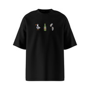 Футболка Oversize Unisex, чорний, Beach Rebel