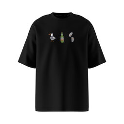 Футболка Oversize Unisex, чорний, Beach Rebel