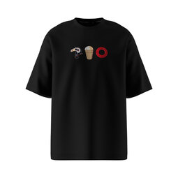 Футболка Oversize Unisex, черный, Cream Summer