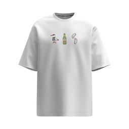 Футболка Oversize Unisex, белый, Beach Rebel