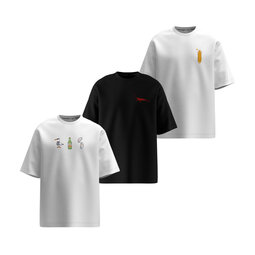 Комплект футболок oversize unisex "Beach Picnic" 3 шт