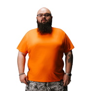 Чоловіча футболка Basic V-neck Plus, помаранчевий