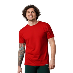 Футболка Basic U-neck, червоний