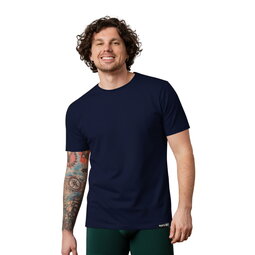 Футболка Basic U-neck темно-синій