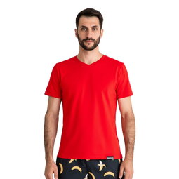 Футболка Basic V-neck, червоний