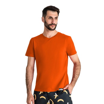 Футболка Basic V-neck, оранжевый