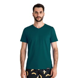 Футболка Basic V-neck, темно-зелений