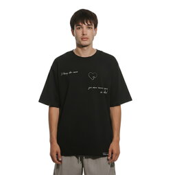 Футболка унисекс Oversize Fit, U-neck, Second Half Black