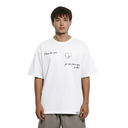 Футболка унисекс Oversize Fit, U-neck, Second Half White
