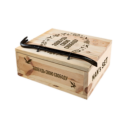 Ящик с фомкой деревянный Ukrainian man's box Large