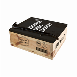 Ящик з фомкою дерев'яний Ukrainian man's box Black Series Large
