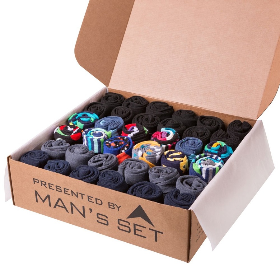 Річний комплект чоловічих шкарпеток Socks Color, 36 пар