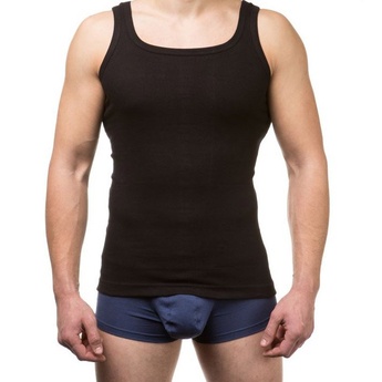 Майка чоловіча  (50% cotton, 50% polyester), T-Shirt, чорний
