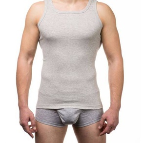 Майка мужская (50% cotton, 50% polyester), T-Shirt, серый