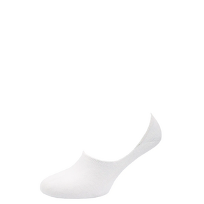 Носки мужские следы хлопковые, с силиконом, белые