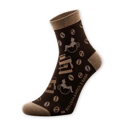 Шкарпетки чоловічі Middle Printed Socks, "Чао-какао", карамельний