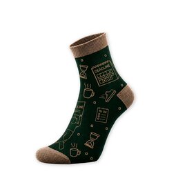 Шкарпетки чоловічі Middle Printed Socks, "Не турбувати" темно-зелений