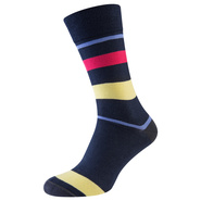 Шкарпетки чоловічі кольорові з бавовни, жовто-червона полоска