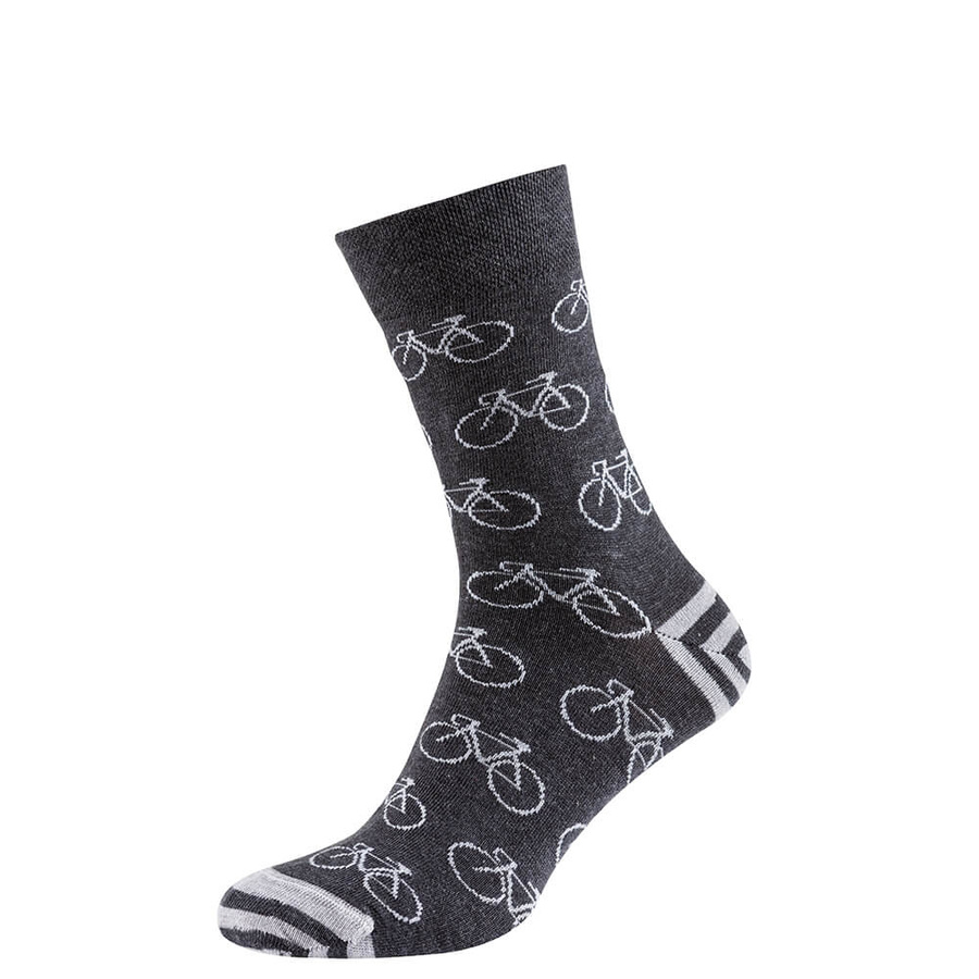 Шкарпетки чоловічі кольорові з бавовни, чорний (велосипед)