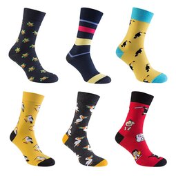 Комплект мужских цветных носков Socks Color, 6 пар 