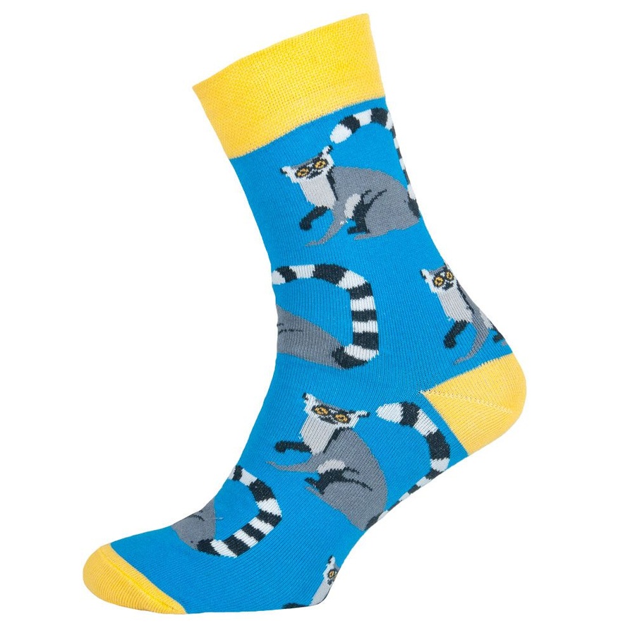 Шкарпетки чоловічі кольорові з бавовни, блакитний "Єнот"