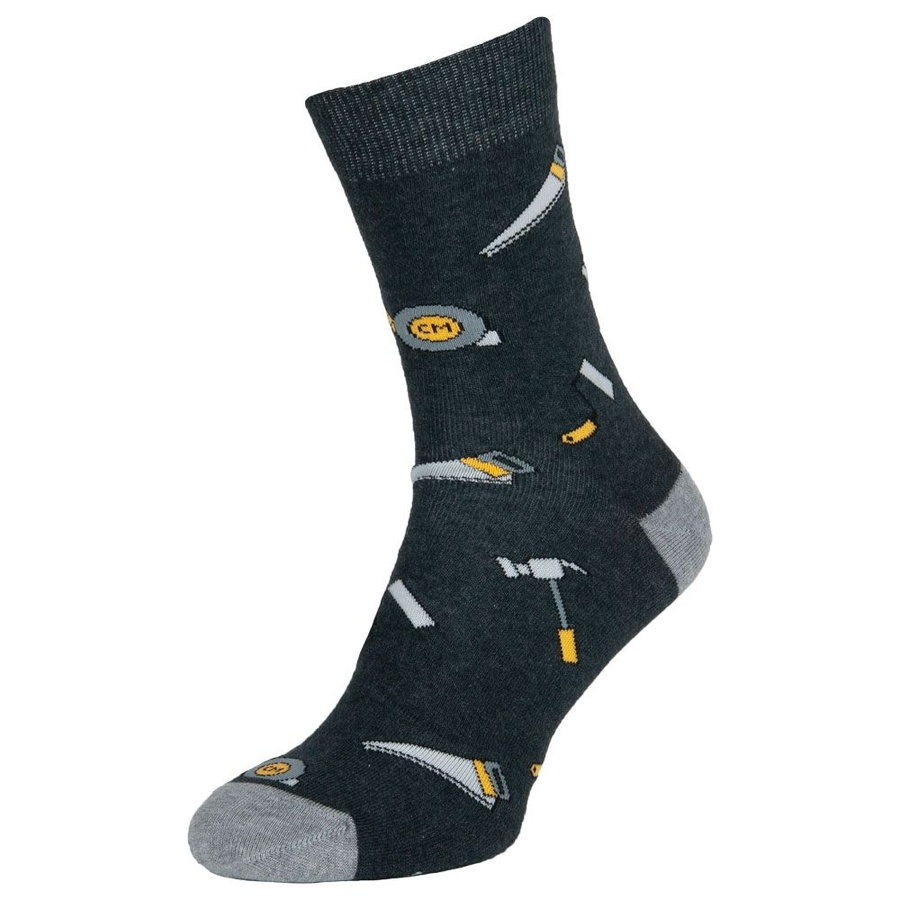 Шкарпетки чоловічі кольорові з бавовни, жовто-сірий "Майстер"
