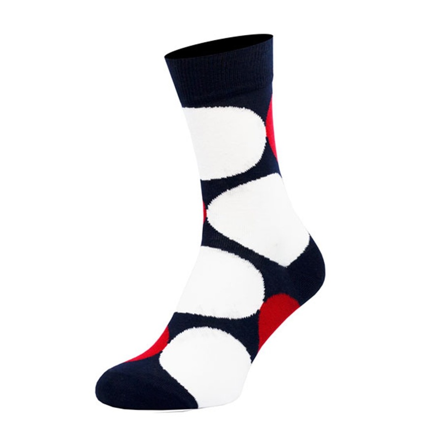  Шкарпетки чоловічі кольорові з бавовни, білі кулі